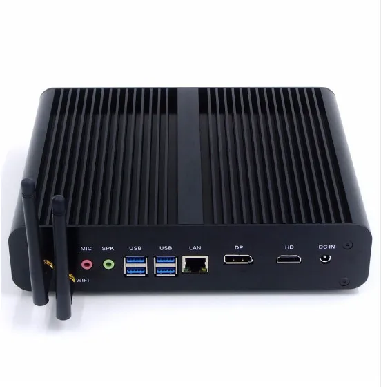 Безвентиляторный мини-компьютер Intel i7 10710U 10510U Настольный ПК Windows 10 12 * DDR4 M.2 NVMe + Msata 2