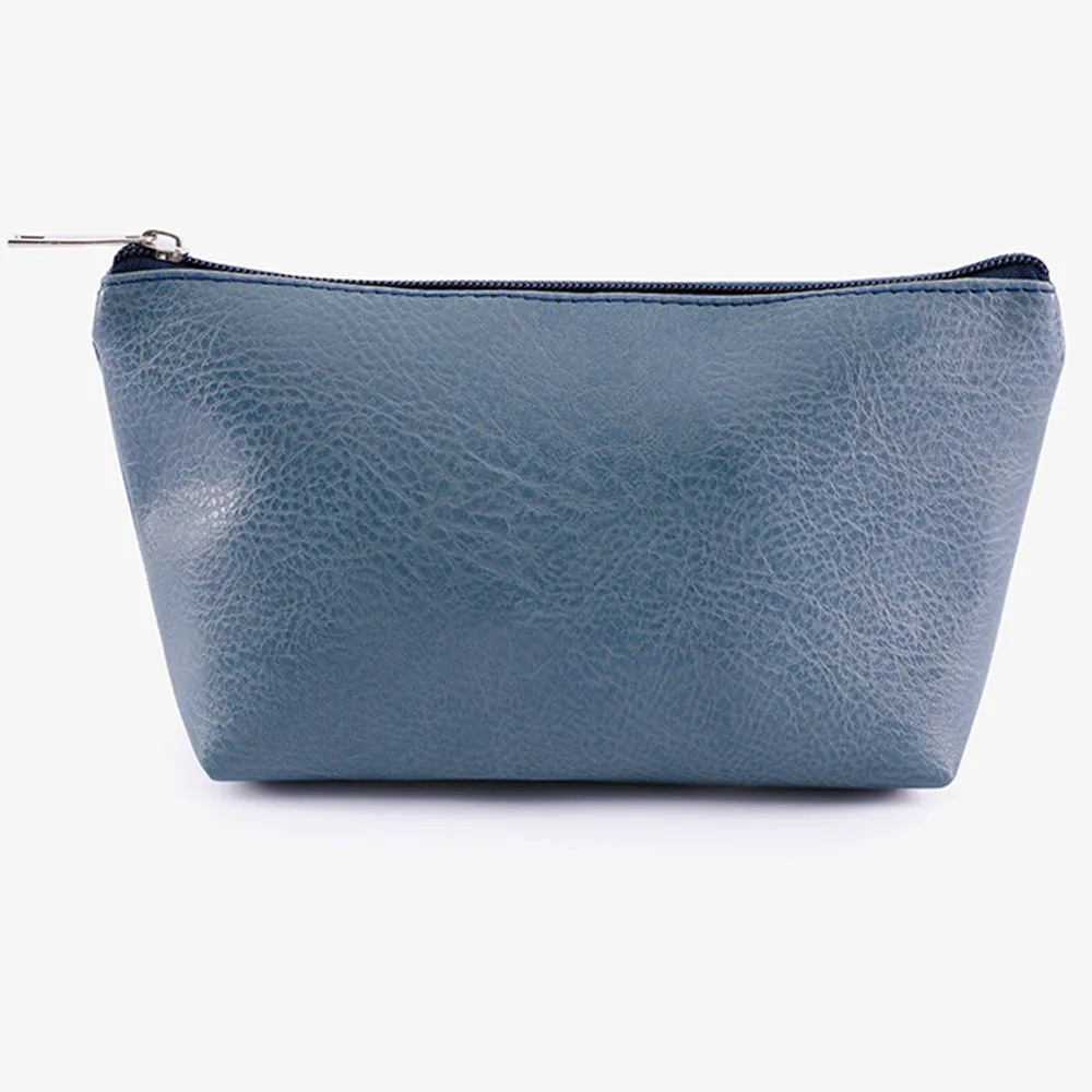 Blue Flat GABWE, женская косметичка, переносная, из искусственной кожи, косметички, косметичка, косметичка, Женский органайзер, дорожные сумки, косметичка - Цвет: Blue Flat