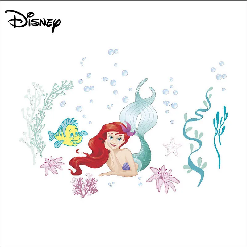 

Disney children's bedroom bathroom stickers waterproof kindergarten stickers cartoon mermaid removable
