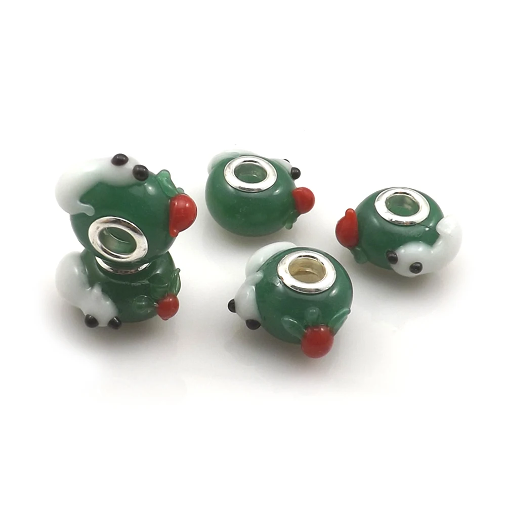 24 шт./лот бусины с большими отверстиями в форме кролика для европейских бусин