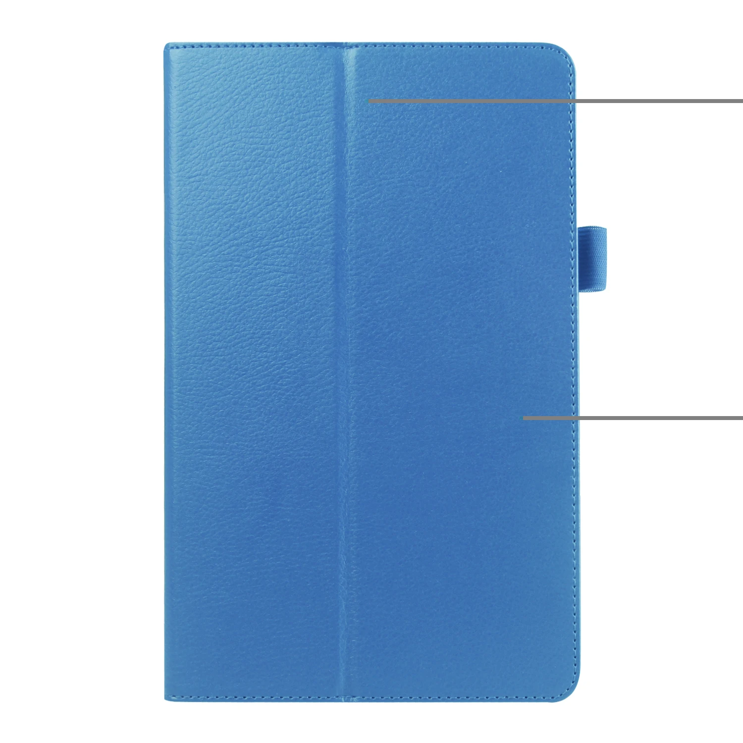 blue Чехол-книжка Litchi из искусственной кожи для samsung Galaxy Tab 2, 10,1 дюймов, GT-P5100, P5110, P5113, умный чехол для планшета+ пленка+ ручка - Цвет: blue