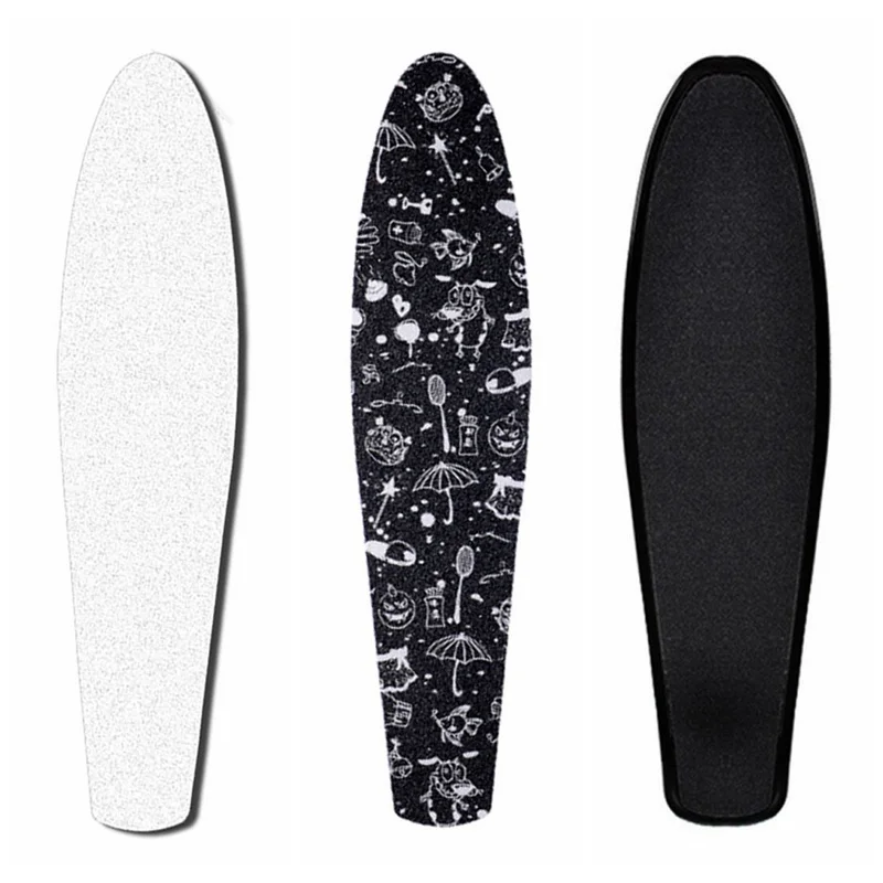 

22inch Board Sticker Anti Slip Sandpaper Skateboard Special Design Wear Wider Surface Emery Bottom Layer PVC Material 3colors