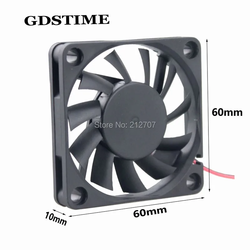 1 шт. Gdstime DC 5 в 60 мм 6010 60x60x10 6 см 2 контактный Бесщеточный Охлаждающий вентилятор|cooler