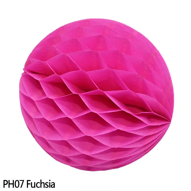 PH07fuchsia 5 шт./2/4/6/8 ''ячеистая структура мяч Бумага цветок Фонари для Одежда для свадьбы, дня рождения ткани Бумага сотовые шары Baby Shower Рождественский Декор - Цвет: PH07fuchsia