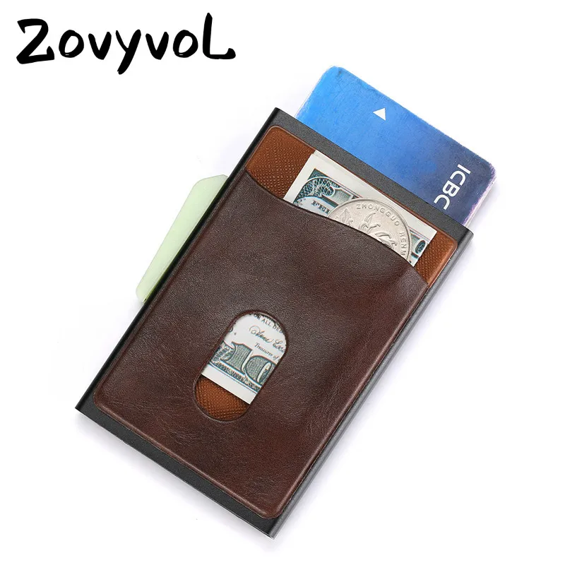 Кошелек ZOVYVOL 2021 с RFID блокировкой Металлический футляр для карт повседневный