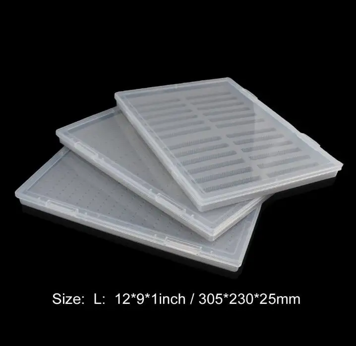 Aventik Super Large Capacity Clear Lid Slim Fly Boxes Competition Fly FISHING Boxes Two Sizes Holds Up To 800 Flies