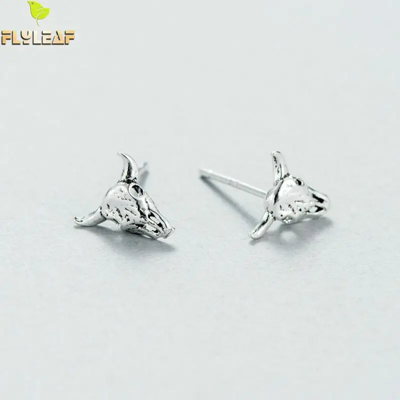 Женские винтажные серьги гвоздики Flyleaf креативные из стерлингового серебра 100%