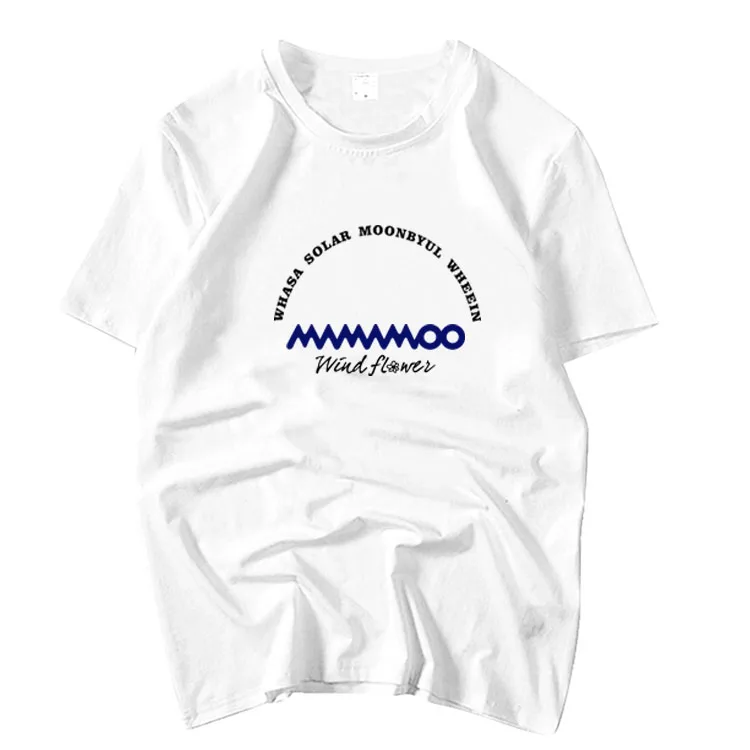 Kpop mamamoo/футболка с круглым вырезом и надписью all member летняя футболка короткими