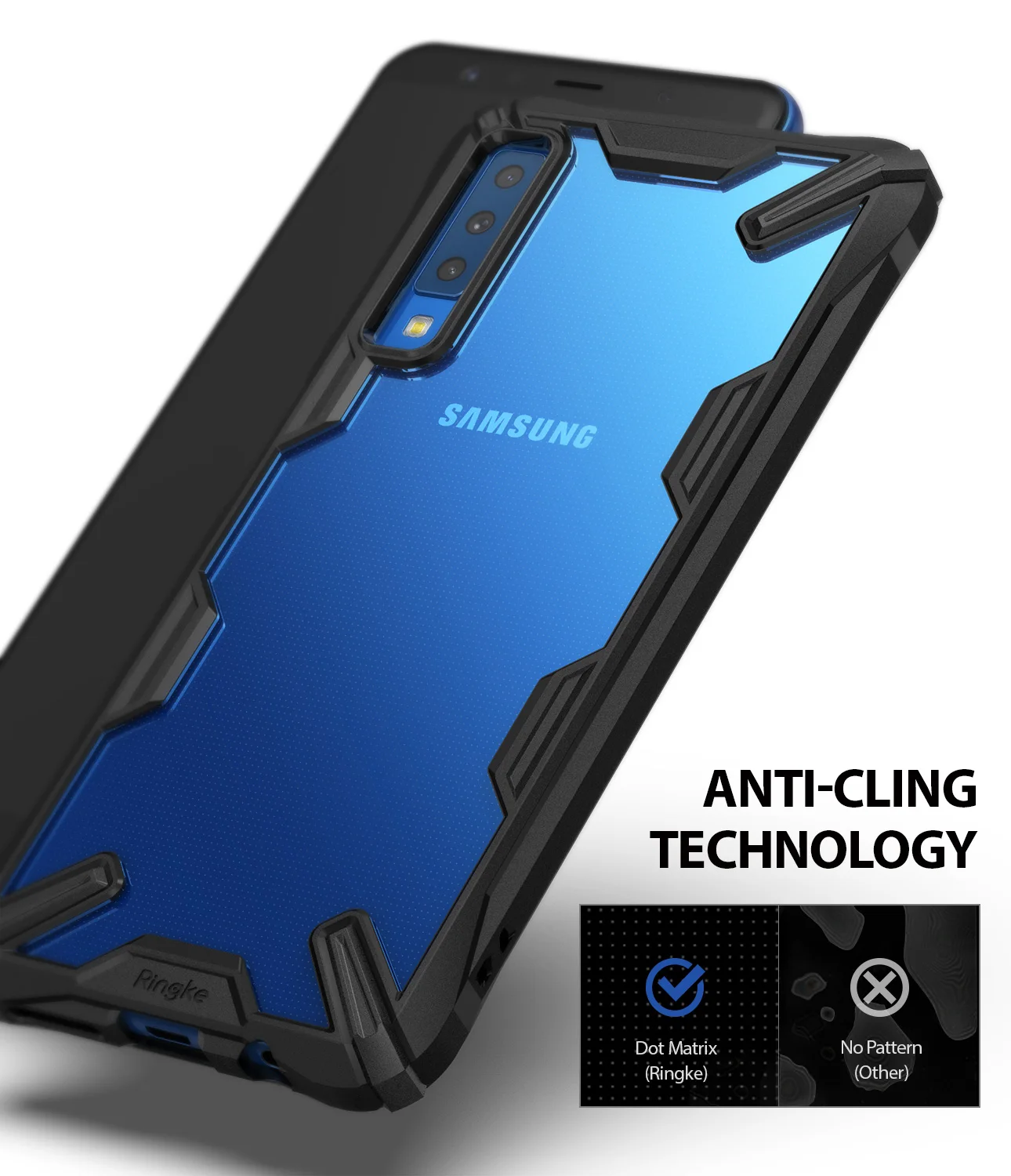 100% Оригинальный Ringke Fusion X чехол для Samsung Galaxy A7 2018-военный класс сопротивление