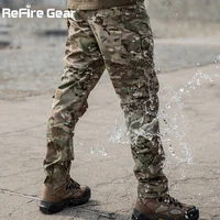 ReFire Gear Camouflage Military Pants Men Multi Pocket Wearable Tactical Combat Pant Army  Waterproof SWAT Special Cargo Trouser