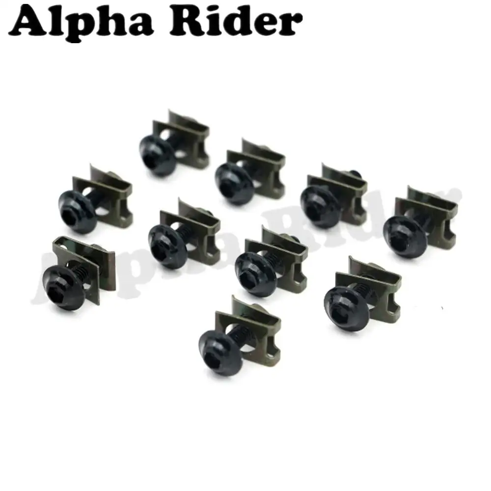 10 шт. Обтекатели для мотоциклетных скутеров болты гайки M6 6 мм скоростные