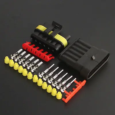 

10Sets 6 Pins AWG Electric Waterproof Plug 1.5Series Female Male Car Connector