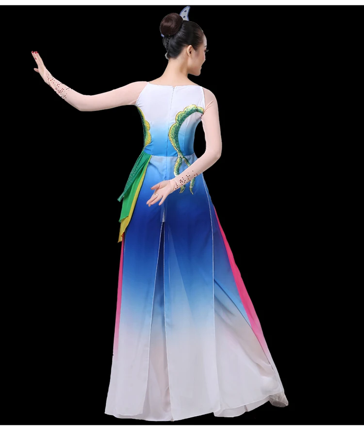 Женский Классический танцевальный костюм Hanfu изящный вентилятор в китайском