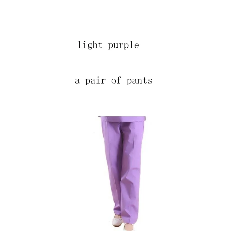purple pants Женская мода скрабы Цвет Блокировка дизайн медицинской формы(вы можете выбрать топ/пару брюк или весь комплект - Цвет: purple pants