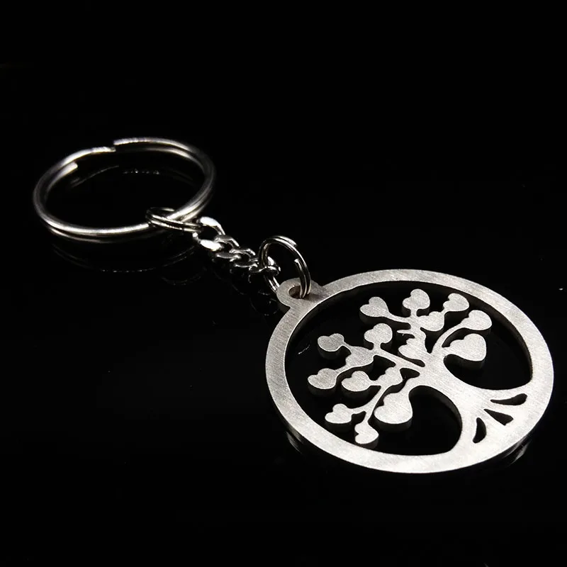 Брелок с подвеской из нержавеющей стали Tree of Life серебряный цвет брелки для женщин