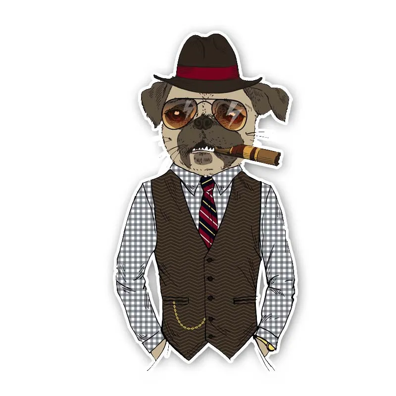 

YJZT 8.2CM*15CM Fashion Cartoon Model Dog Car Sticker Modelling PVC Decal 12-300228