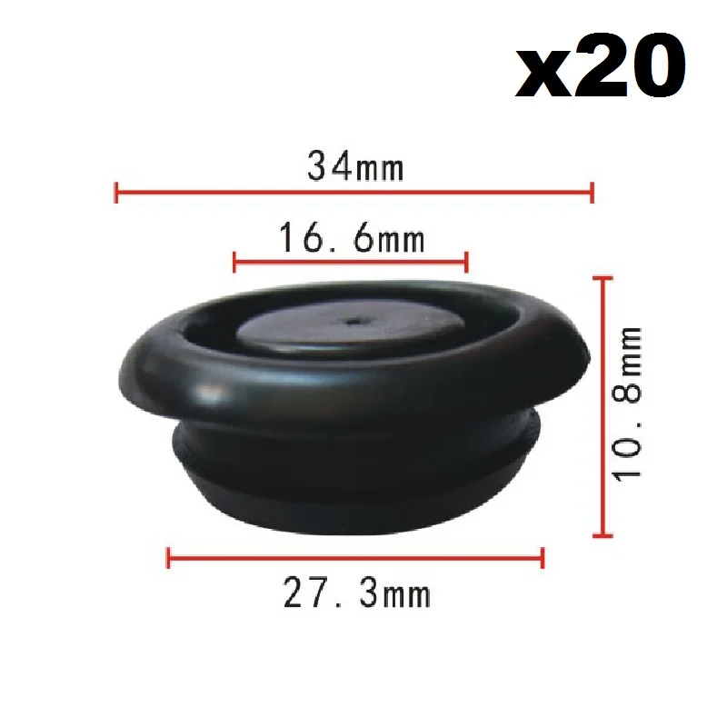 

20x Cab soundproof rubber plug For Honda / Nylon Retainer Clip Brand New