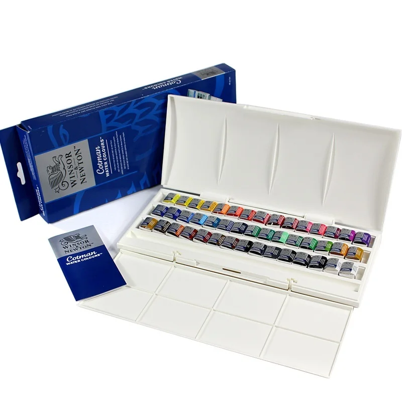 WINSOR & NEWTON 45 цветов cotman однотонная Акварельная краска высококачественный пигмент