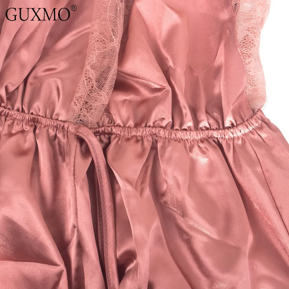 Покрытие халат сатиновая Пижама пижамы женское сексуальное белье Ночная рубашка