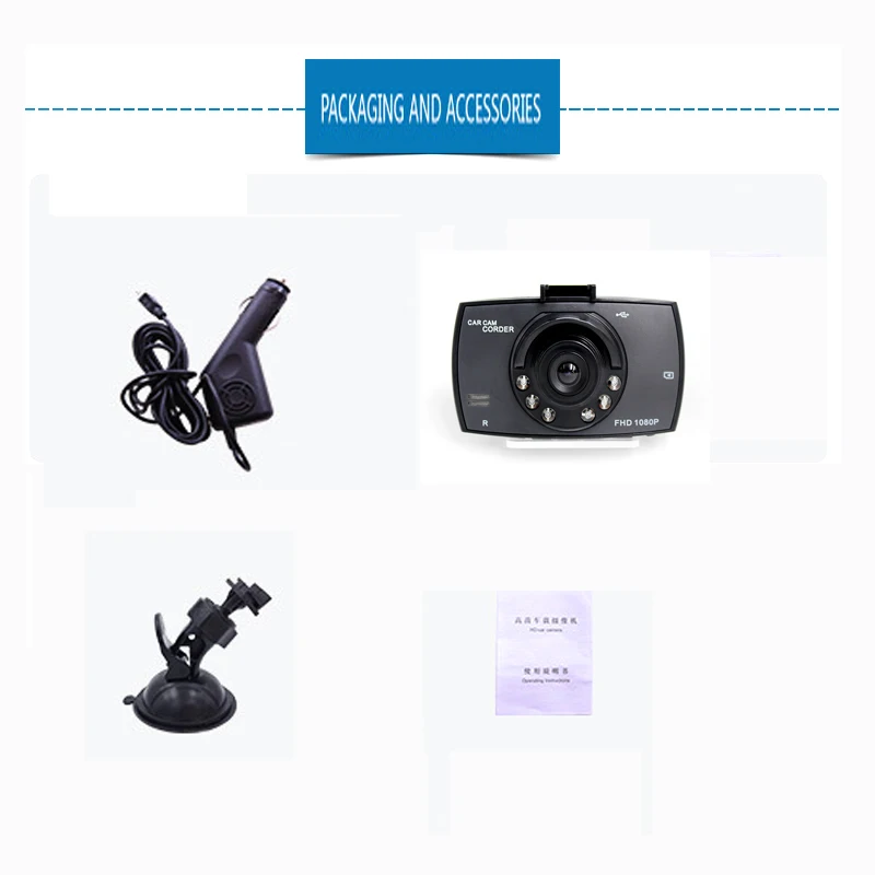 Видеорегистраторы для автомобилей Камера G30 Full HD 1080p 140 градусов Dashcam