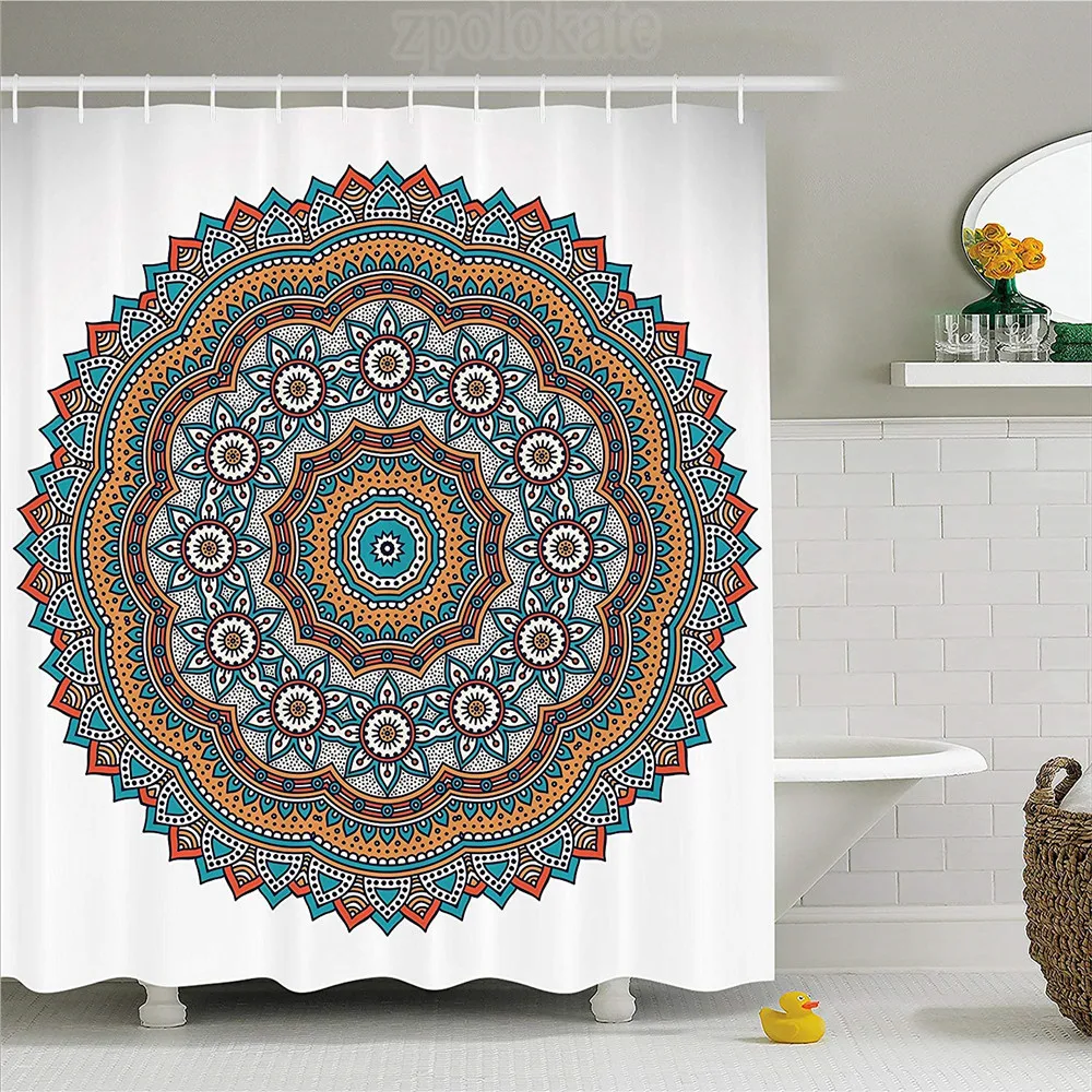 Мандала Декор занавеска для душа винтажная Марокканская Сакральная Скрытая