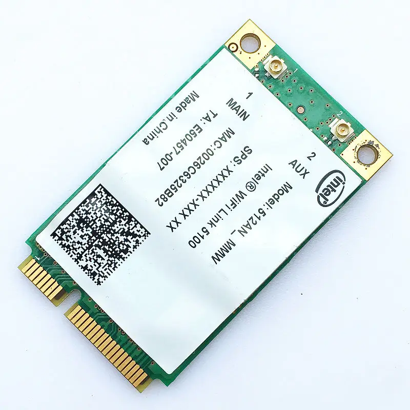 

WIFI CARD WLAN for INTEL 5100 512AN_MMW PCI-E 802.11N 2.4GHz/5.0GHz FOR Dell Acer Sony Asus Laptops General Edition