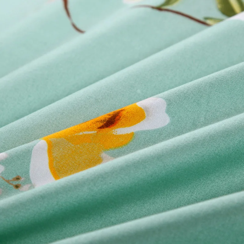 1 шт. простыня из полиэстера и хлопка в Корейском стиле с принтом плоская