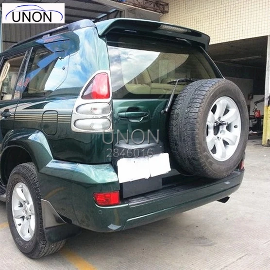 Для Toyota Land Cruiser Prado FJ120 4000 2700 спойлер 2003-2009 АБС пластик Неокрашенный праймер задний спойлер с Led светильник
