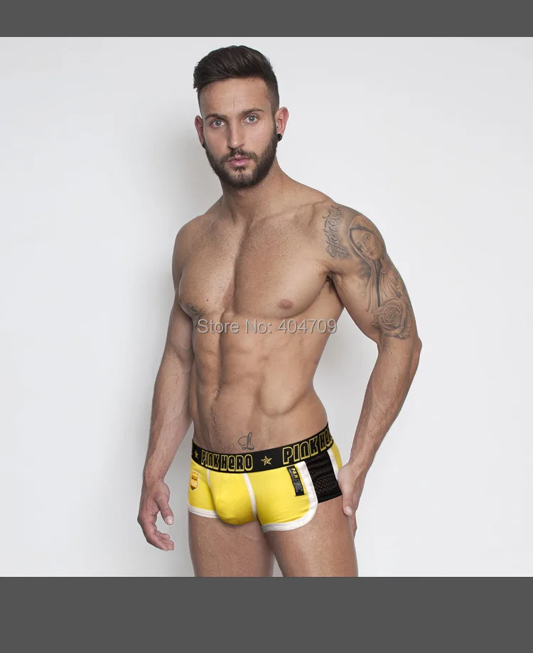 1225 Оптовая Продажа Ман Нижнее белье PINK HERO шорты M L XL XXL Бесплатная доставка! EMS DHL