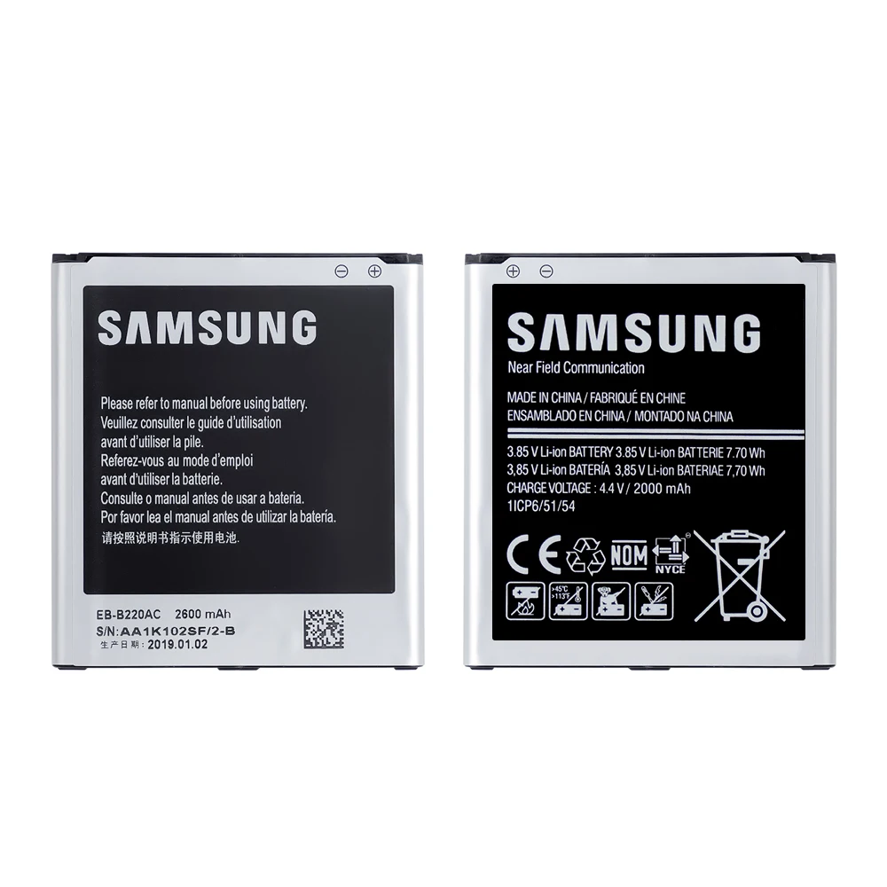 Оригинальный EB-B220AC для Samsung Galaxy Grand 2 G7102 G7106 G7108 Сменный аккумулятор мобильного