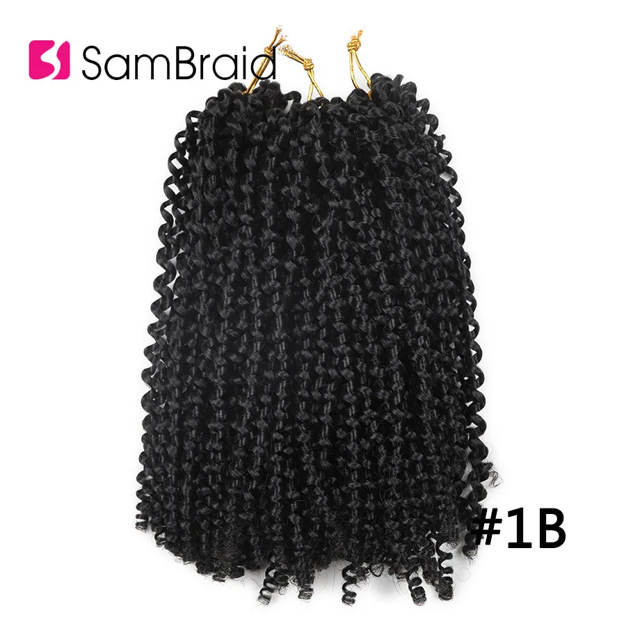 Sambraid кудрявые волосы 10 дюймов короткие плетеные 120 г/упак. термостойкие