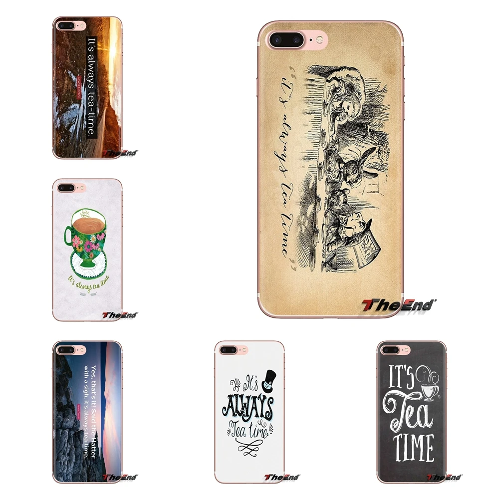 Чехол для мобильного телефона It's always tea time Art Quote Samsung Galaxy S3 S4 S5 Mini S6 S7 Edge S8 S9 S10 Plus
