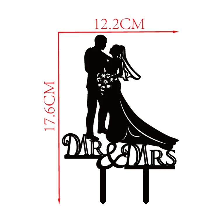1 шт. Креативные Свадебные акриловые флаги для жениха торта MR & MRS флажки свадьбы