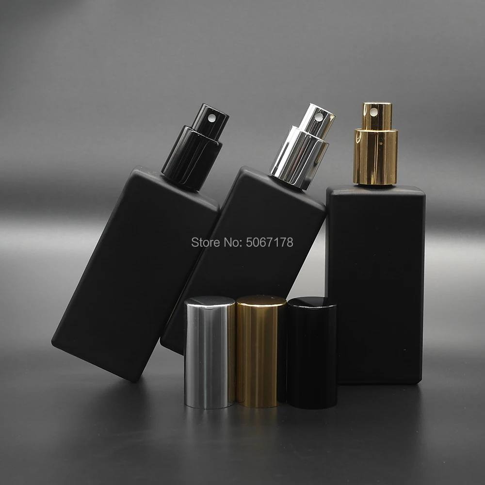 

2pcs 50ml Refillable Glass Perfume Bottle With Aluminum Sprayer Travel Empty Cosmetic Parfum Container Top Grade
