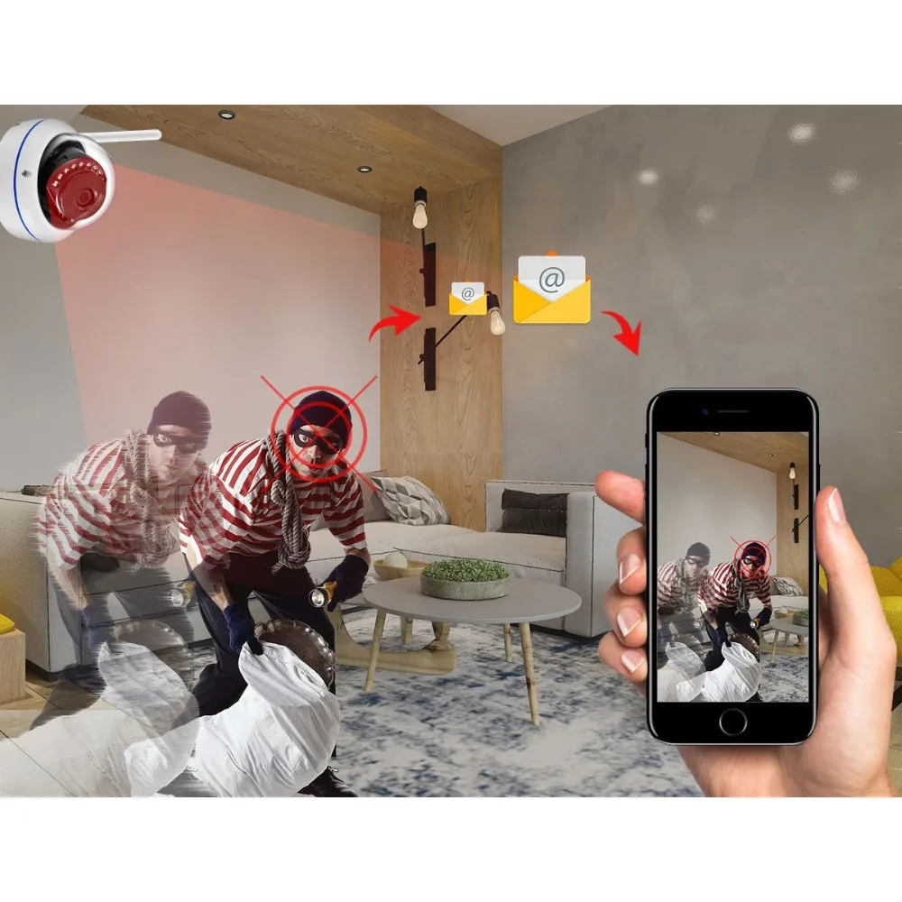 Gadinan аудио 1080 P 960 720 Hi3518E Wi-Fi IP Камера CCTV 2MP открытый Беспроводной купольные Vandalproof
