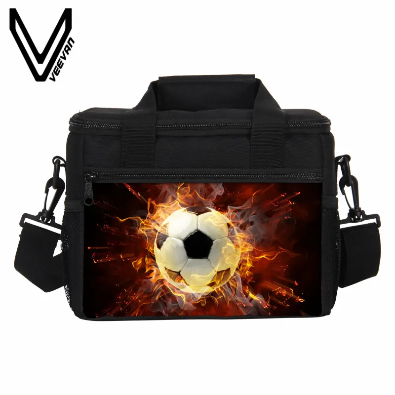 VEEVANV Fire Skull Печатный Ланч бокс изолированный термальный для мужчин еды пикника