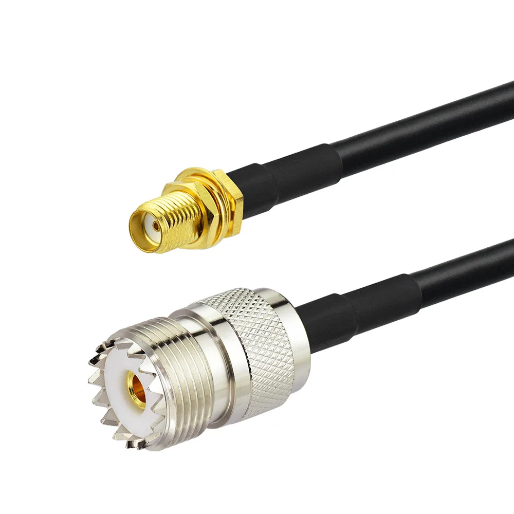 Eightwood VHF UHF SO-239 Female to SMA RG58 коаксиальный кабель 1 м для Kenwood Baofeng BF-F8HP UV-5RA UV-5RE UV-5R UV-82 |