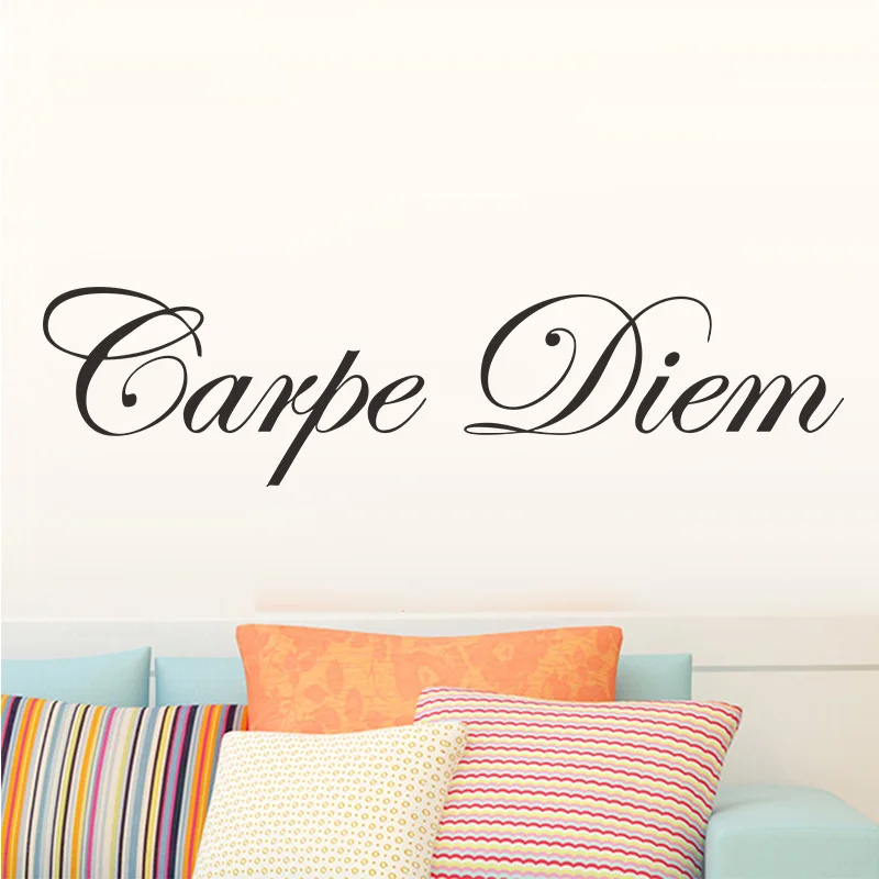 Креативные Наклейки на стены carpe diem wisdom letters домашний декор для гостиной ПВХ с