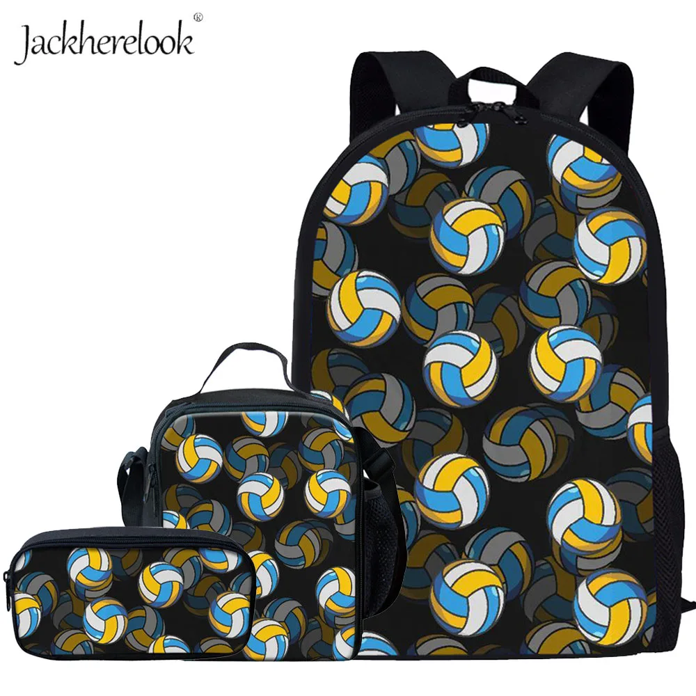 Jackherelook 3 шт./компл. Детский рюкзак школьные сумки волейбол Футбол Baskerball школьный