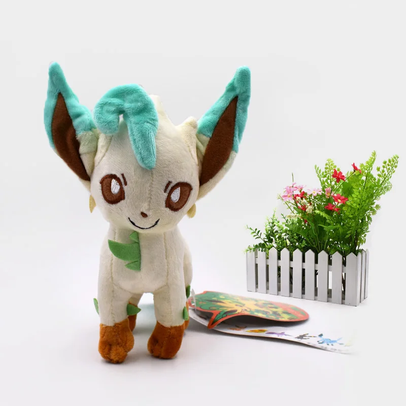 20 см аниме Peluche кукла стоящая Leafeon животное плюшевая качественная игрушка мультфильм Рождественский подарок для детей