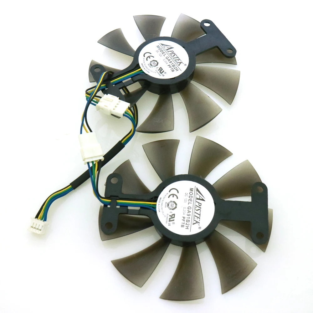 Бесплатная доставка GA91B2H 12 В 0.35A 86 мм 4 провода 4Pin VGA вентилятор для SAPPHIRE RX560