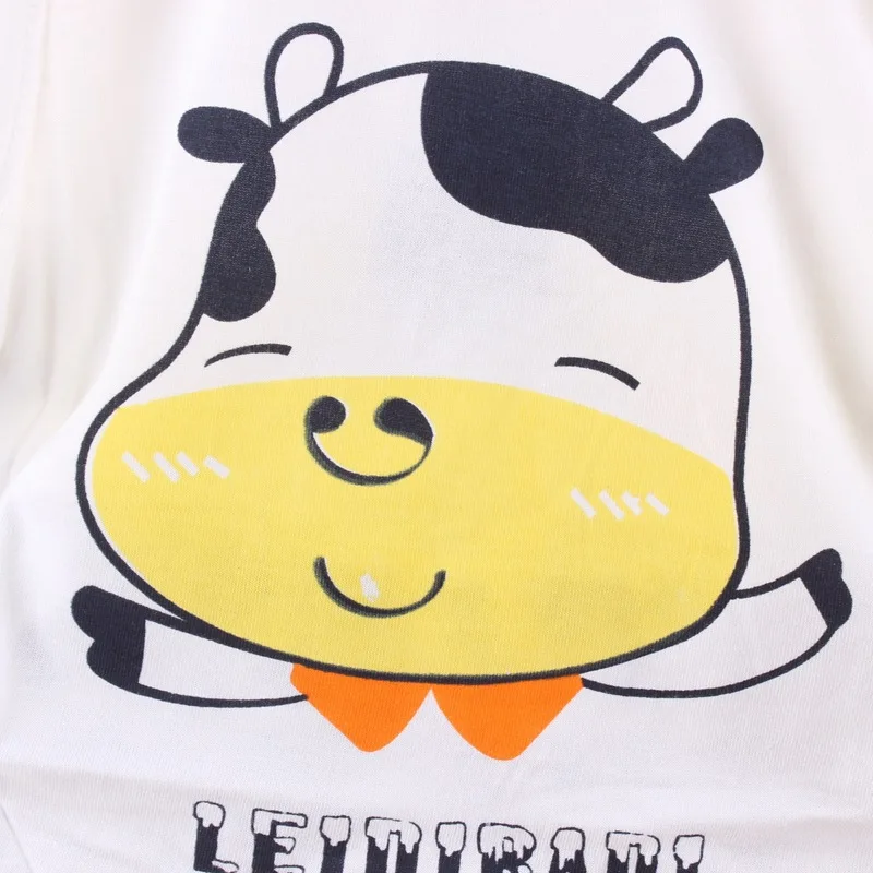 Комплекты для малышей с рисунком коровы новые летние костюмы маленьких девочек и