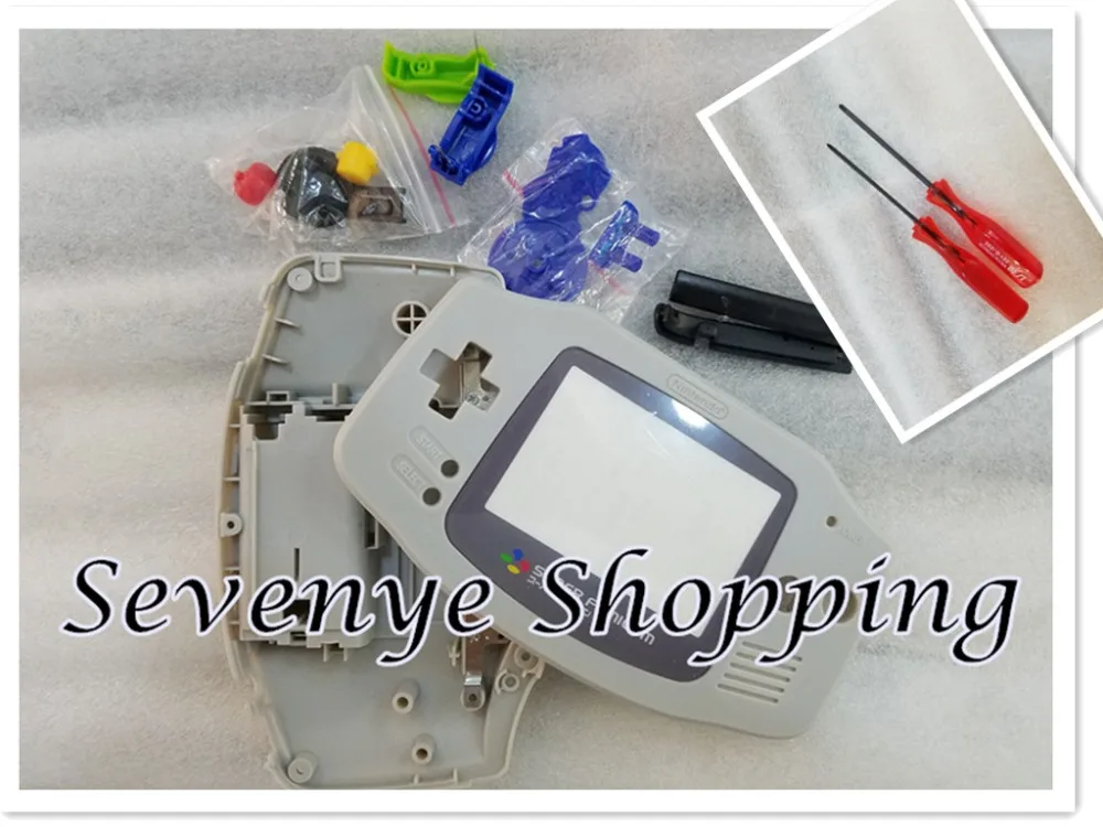 Новый чехол для Gameboy Advance Женский белого и серого цветов с цветными резиновыми
