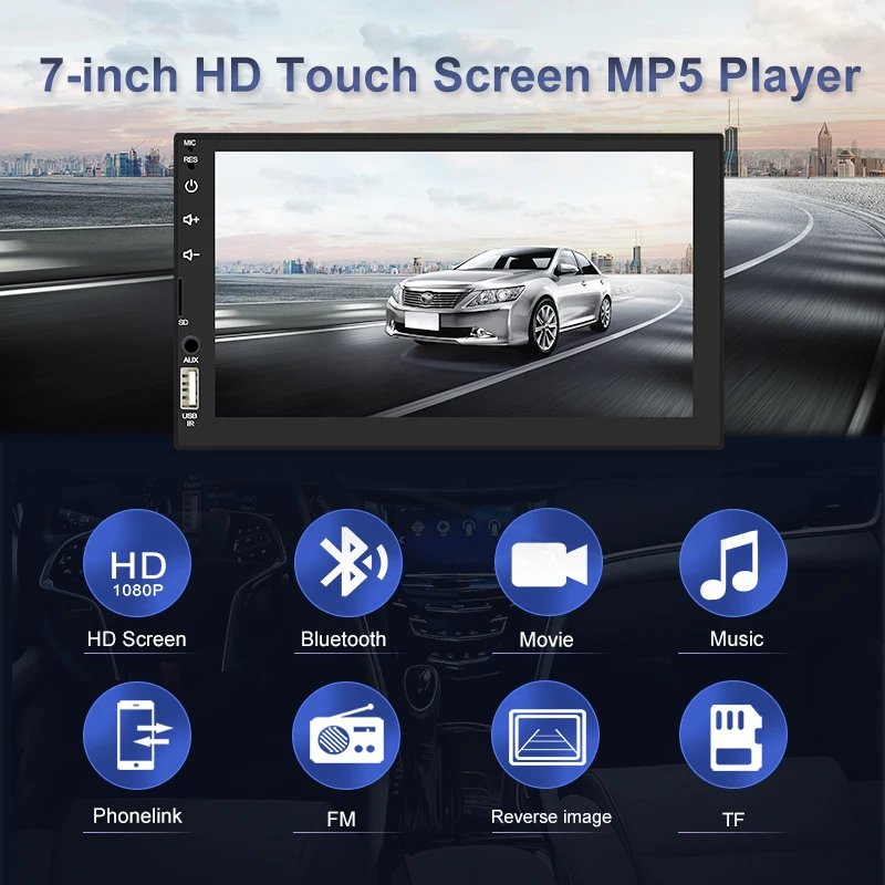 HD 7 &quotАвтомагнитола 2 din Автомобильная магнитола с сенсорным экраном