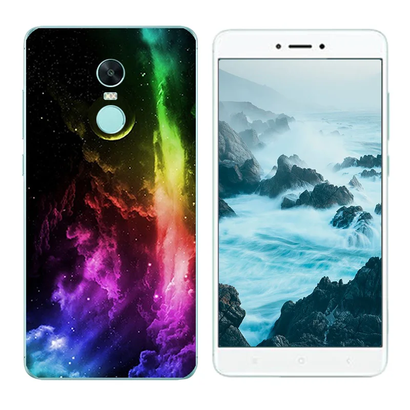 Чехол для Xiaomi Redmi Note 4X мягкий силиконовый прозрачный чехол из ТПУ с принтом