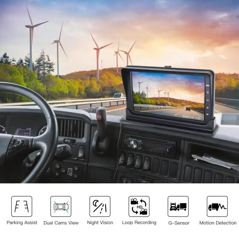 SWM 1080P HD автомобиль грузовики автобус камера s DVR двойной видеорегистратор запись 7
