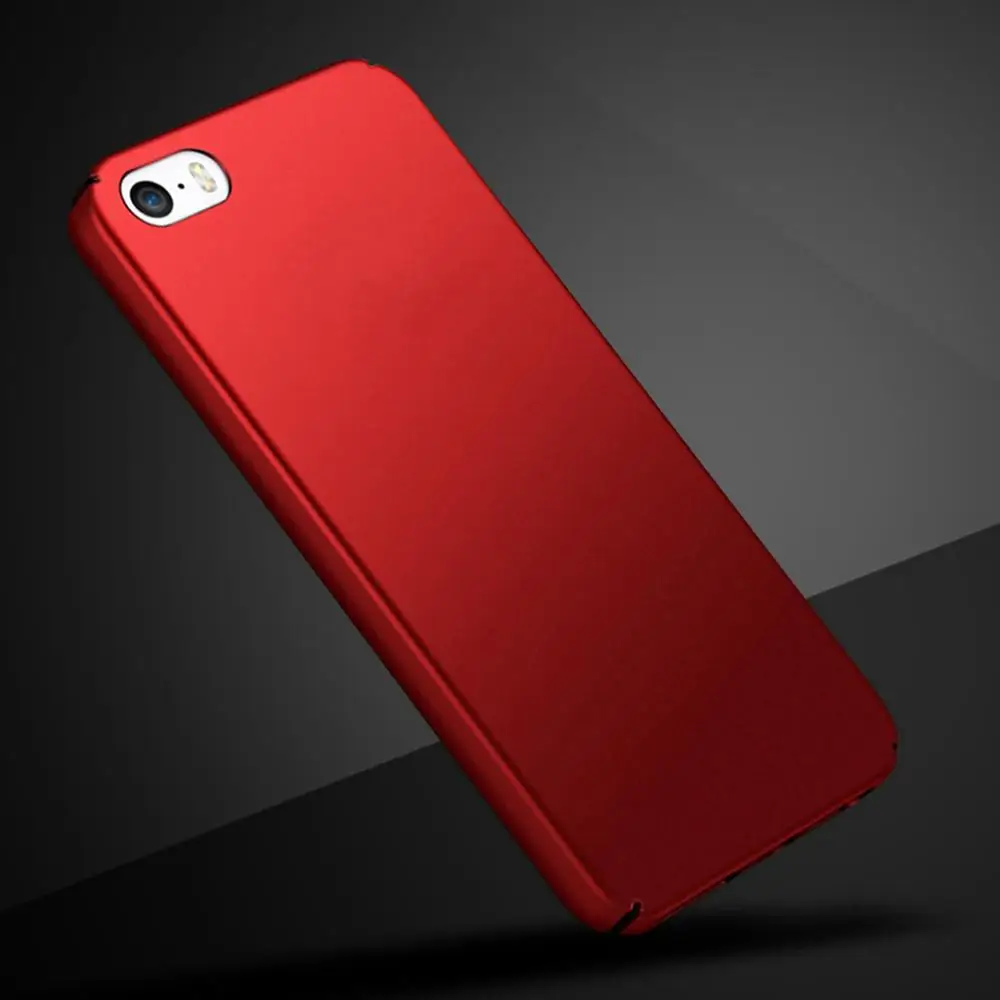 Матовый чехол для iPhone 5, роскошный тонкий жесткий чехол для iPhone 5S, iPhone se, чехол из поликарбоната, задняя крышка для iPhone 5se, чехлы для телефонов - Цвет: Red