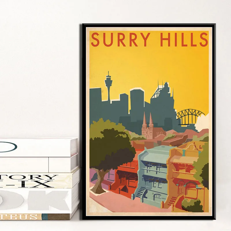 Печать плакатов Нью-Йорк, Лондон, Лондон, Венеция, путешествия по городам, пейзаж, искусство, холст, живопись, настенные картины, гостиная, домашний декор - Цвет: Розовый