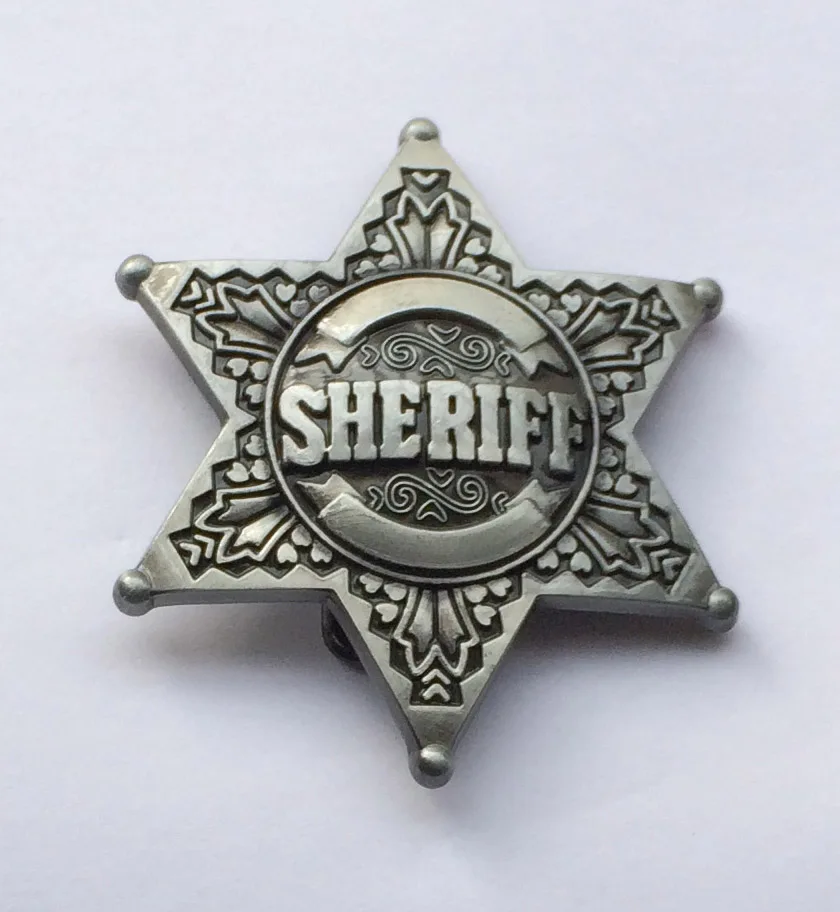 

Sheriff Belt Buckle With Pewter Finish suitable for 4cm wideth belt with continous stock