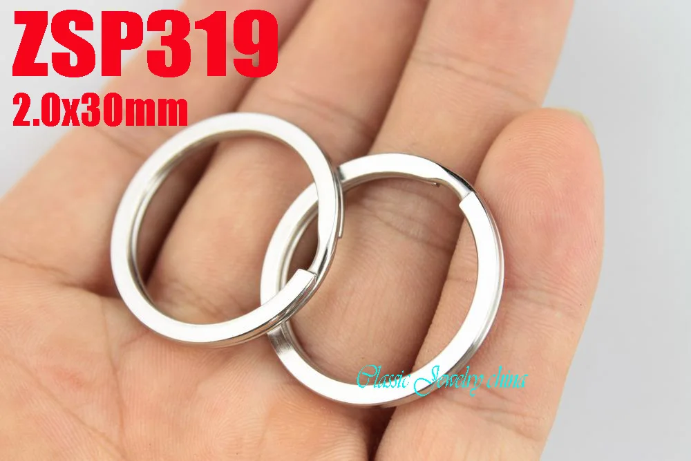 2000 шт. 30 мм кольцо для ключей из нержавеющей стали цепочка ювелирные изделия